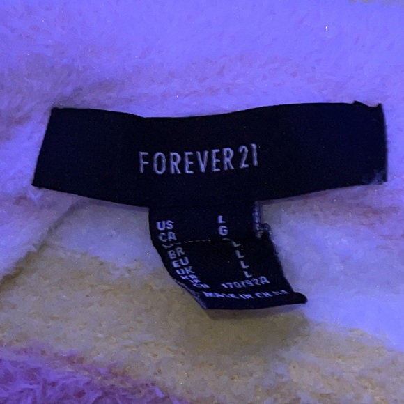 Forever 21 Fuzzy Striped Crop Top - Picture 3 of 3